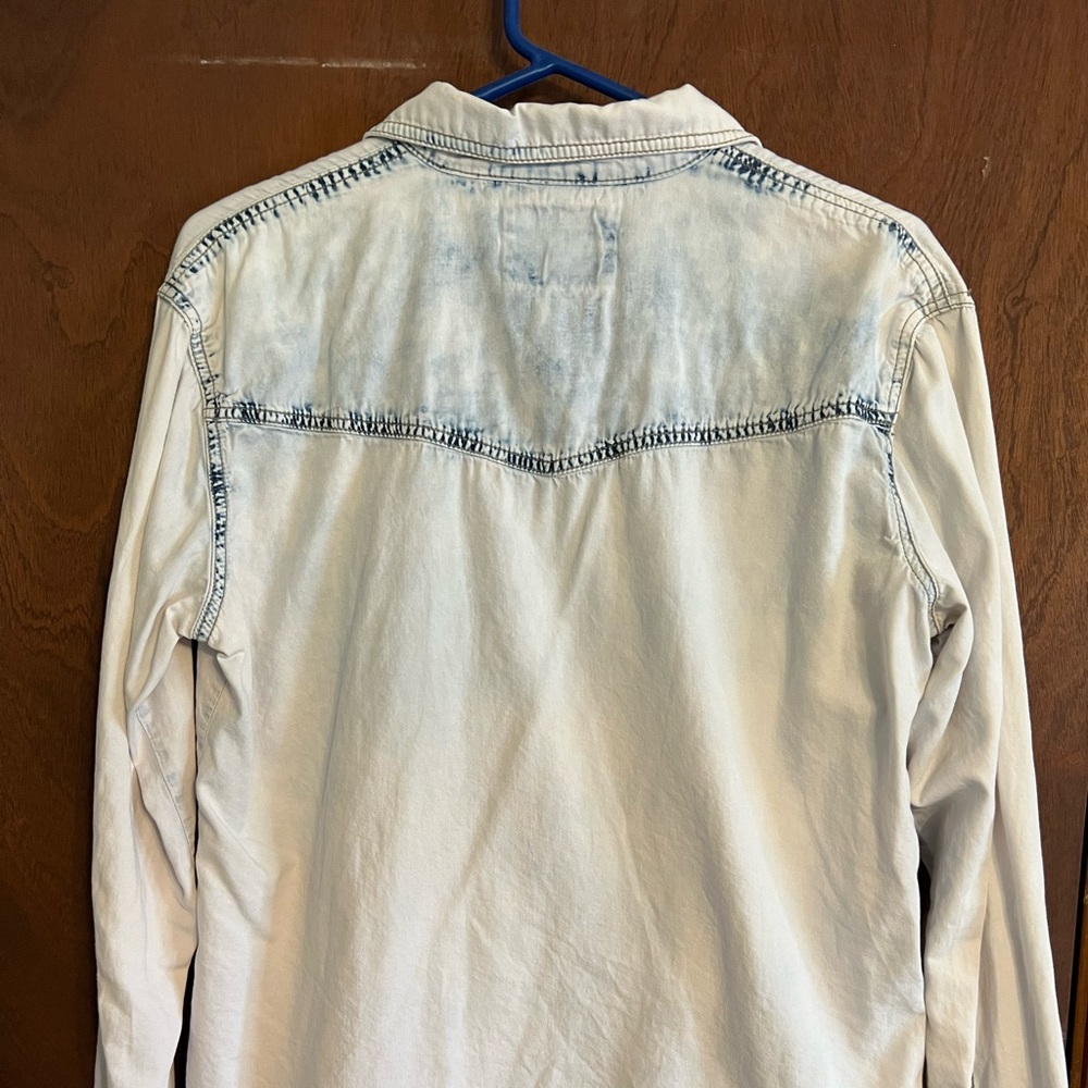 Garage Denim Distressed Button Down Shirt⚫️ - Picture 3 of 4